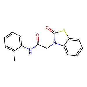 N-(2-methylphenyl)-2-(2-oxo-1,3-benzothiazol-3-yl)acetamide structure