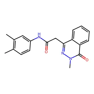 N-(3,4-dimethylphenyl)-2-(3-methyl-4-oxophthalazin-1-yl)acetamide structure