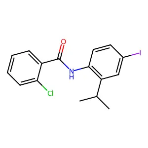 2-chloro-N-(4-iodo-2-propan-2-ylphenyl)benzamide structure