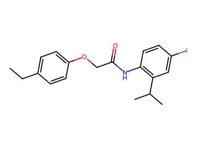 2-(4-ethylphenoxy)-N-(4-iodo-2-propan-2-ylphenyl)acetamide structure
