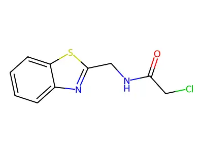 N-(1,3-benzothiazol-2-ylmethyl)-2-chloroacetamide structure