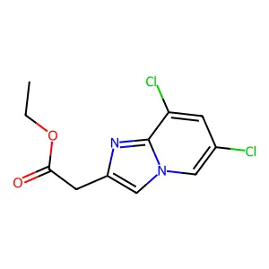 Ethyl 2-(6,8-dichloroimidazo[1,2-a]pyridin-2-yl)acetate structure