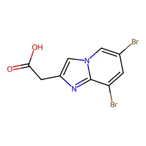 (6,8-Dibromoimidazo[1,2-a]pyridin-2-yl)acetic acid structure