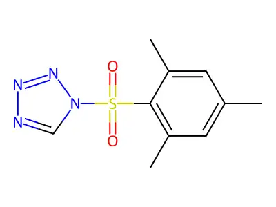 Mesitylene sulfonyltetrazole structure