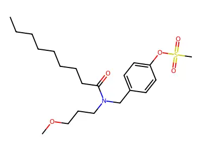 [4-[[3-Methoxypropyl(nonanoyl)amino]methyl]phenyl] methanesulfonate structure