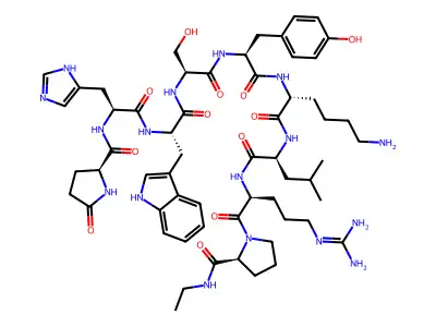LHRH, Lys(6)-N-Et-ProNH2(9)- structure
