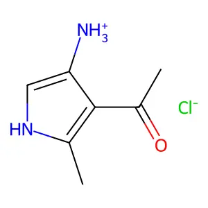 1-(4-Amino-2-methyl-1H-pyrrol-3-yl)ethan-1-one--hydrogen chloride (1/1) structure