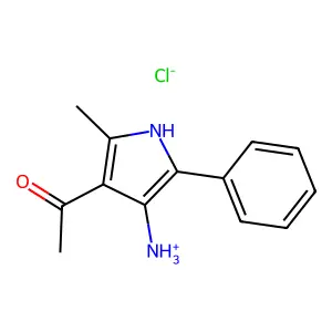 1-(4-Amino-2-methyl-5-phenyl-1H-pyrrol-3-yl)ethan-1-one--hydrogen chloride (1/1) structure