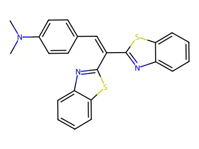 4-[2,2-bis(1,3-benzothiazol-2-yl)ethenyl]-N,N-dimethylaniline structure