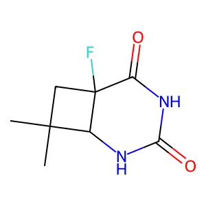 (1S,6S)-6-fluoro-8,8-dimethyl-2,4-diazabicyclo[4.2.0]octane-3,5-dione structure