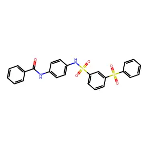 N-[4-[[3-(benzenesulfonyl)phenyl]sulfonylamino]phenyl]benzamide structure