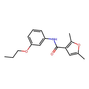2,5-dimethyl-N-(3-propoxyphenyl)furan-3-carboxamide structure