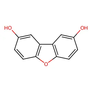 2,8-Dihydroxydibenzofuran structure