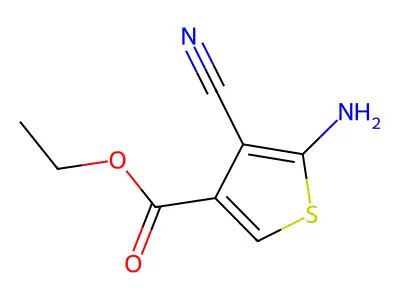 Ethyl 5-amino-4-cyanothiophene-3-carboxylate structure