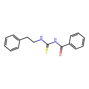 N-[(2-phenylethylamino)-sulfanylidenemethyl]benzamide structure