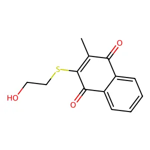 2-(2-羟乙基硫基)-3-甲基-1,4-萘醌 structure