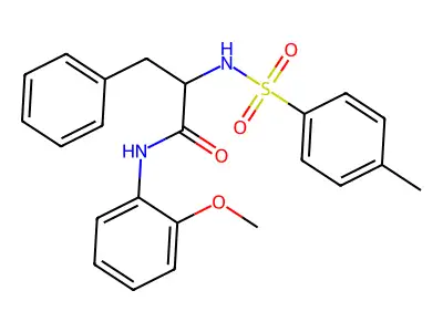 N-(2-methoxyphenyl)-2-[(4-methylphenyl)sulfonylamino]-3-phenylpropanamide structure