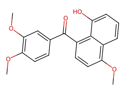 (3,4-Dimethoxyphenyl)(8-hydroxy-4-methoxynaphthalen-1-yl)methanone structure