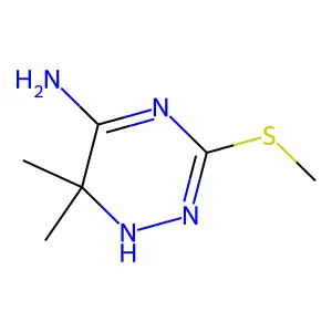 6,6-dimethyl-3-methylsulfanyl-1H-1,2,4-triazin-5-amine structure