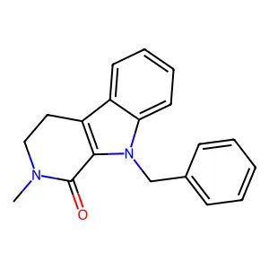 2,3,4,9-Tetrahydro-2-methyl-9-(phenylmethyl)-1H-pyrido[3,4-b]indol-1-one structure