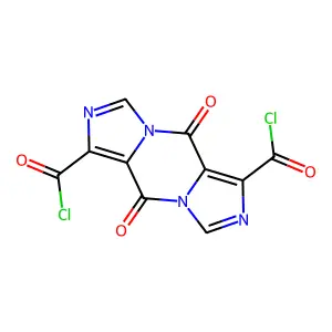 5,10-dioxo-5H,10H-diimidazo[1,5-a:1',5'-d]pyrazine-1,6-dicarbonyl dichloride structure