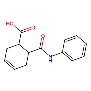 6-(Phenylcarbamoyl)cyclohex-3-ene-1-carboxylic acid structure