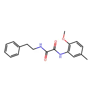 N'-(2-methoxy-5-methylphenyl)-N-(2-phenylethyl)oxamide structure