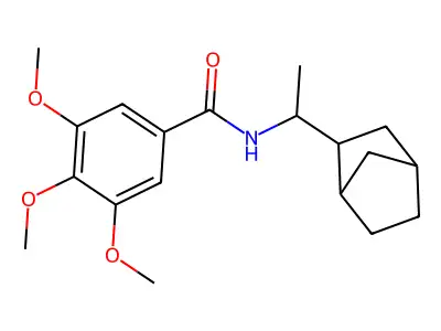 N-(1-bicyclo[2.2.1]hept-2-ylethyl)-3,4,5-trimethoxybenzamide structure