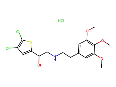 1-(4,5-Dichloro-2-thienyl)-2-(((3,4,5-trimethoxyphenyl)ethyl)amino)ethanol hydrochloride structure