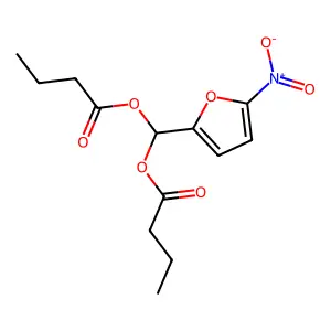 (5-Nitrofuran-2-yl)methylene dibutanoate structure
