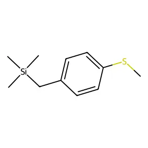 Silane, trimethyl((4-(methylthio)phenyl)methyl)- structure