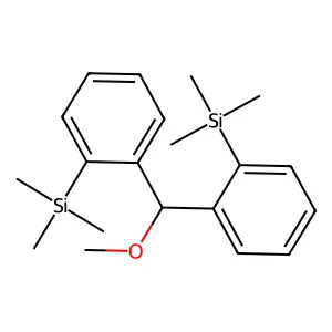 (2-(Methoxy[2-(trimethylsilyl)phenyl]methyl)phenyl)(trimethyl)silane structure
