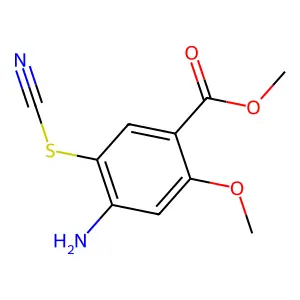 Methyl 4-amino-5-thiocyanato-o-anisate structure