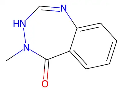 5H-1,2,4-Benzotriazepin-5-one, 1,4-dihydro-4-methyl- structure