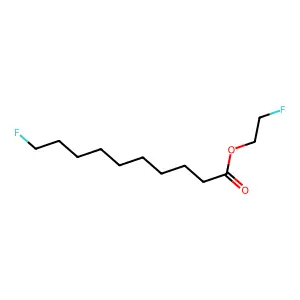 Decanoic acid, 10-fluoro-, 2-fluoroethyl ester structure