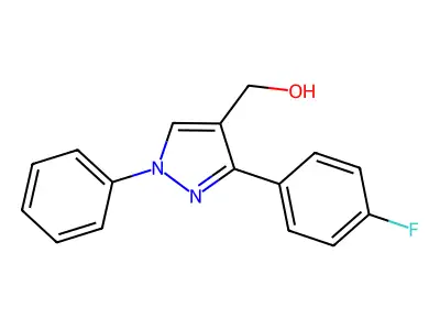 (3-(4-fluorophenyl)-1-phenyl-1H-pyrazol-4-yl)methanol structure