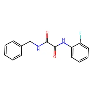 N-benzyl-N'-(2-fluorophenyl)oxamide structure