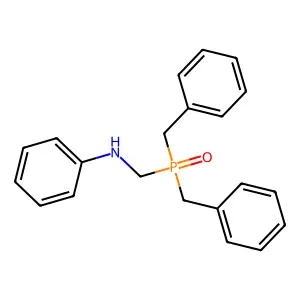 Benzenamine, N-[[bis(phenylmethyl)phosphinyl]methyl]- structure