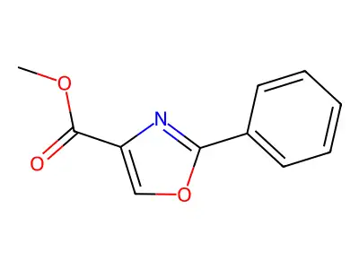 2-Phenyl-oxazole-4-carboxylic acid methyl ester structure