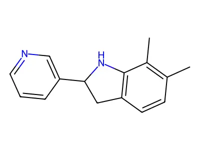 6,7-Dimethyl-2-(pyridin-3-yl)indoline structure