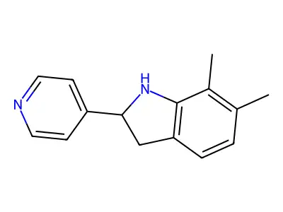 6,7-Dimethyl-2-(pyridin-4-yl)indoline structure