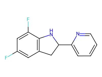 5,7-Difluoro-2-(pyridin-2-yl)indoline structure