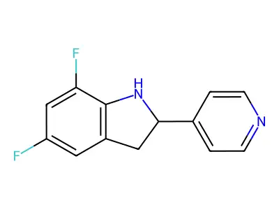 5,7-Difluoro-2-(pyridin-4-yl)indoline structure