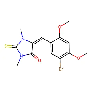 5-(5-Bromo-2,4-dimethoxybenzylidene)-1,3-dimethyl-2-thioxoimidazolidin-4-one structure