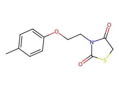 3-[2-(4-Methylphenoxy)ethyl]-1,3-thiazolidine-2,4-dione structure