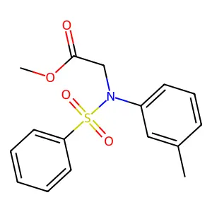 Methyl N-(3-methylphenyl)-N-(phenylsulfonyl)glycinate structure