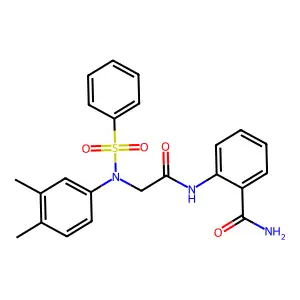 2-{[N-(3,4-dimethylphenyl)-N-(phenylsulfonyl)glycyl]amino}benzamide structure