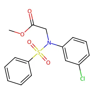 Methyl N-(3-chlorophenyl)-N-(phenylsulfonyl)glycinate structure