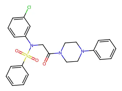 N-(3-chlorophenyl)-N-[2-oxo-2-(4-phenylpiperazin-1-yl)ethyl]benzenesulfonamide structure
