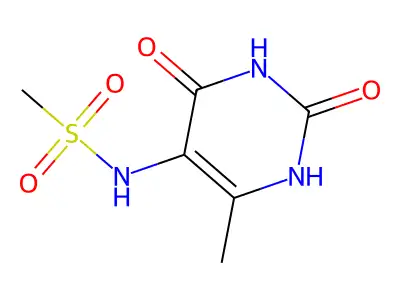 N-(2,4-dihydroxy-6-methylpyrimidin-5-yl)methanesulfonamide structure
